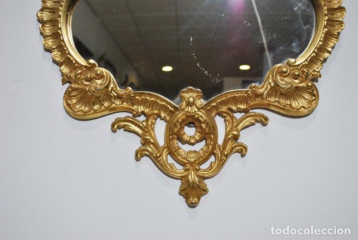 Antig&uuml;edades: ANTIGUO ESPEJO DE BRONCE DORADO AL MERCURIO - Foto 5