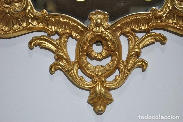 Antig&uuml;edades: ANTIGUO ESPEJO DE BRONCE DORADO AL MERCURIO - Foto 6
