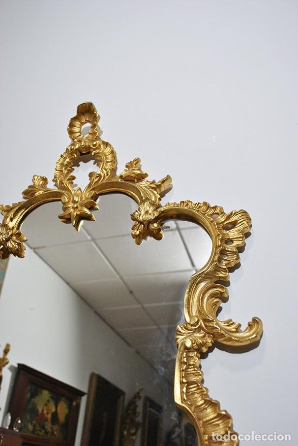 Antig&uuml;edades: ANTIGUO ESPEJO DE BRONCE DORADO AL MERCURIO - Foto 7