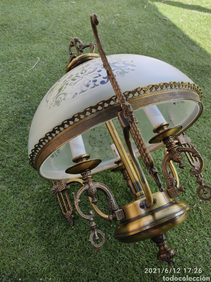 Antig&uuml;edades: L&aacute;mpara antigua &rdquo;seta&rdquo; - Foto 5