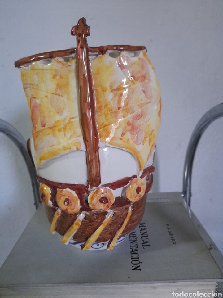 Antig&uuml;edades: Original jarr&oacute;n de cer&aacute;mica, forma de barco - Foto 1