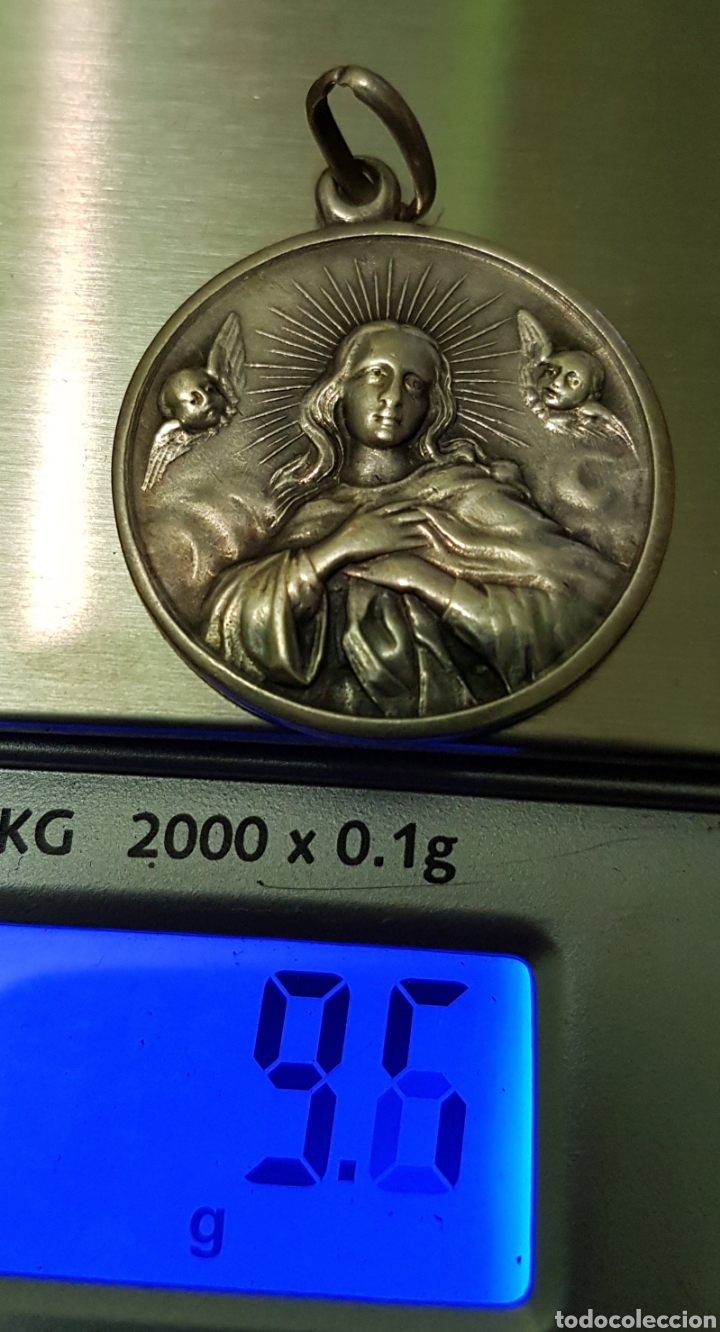 Antig&uuml;edades: Medalla plata Virgen Inmaculada - Foto 3