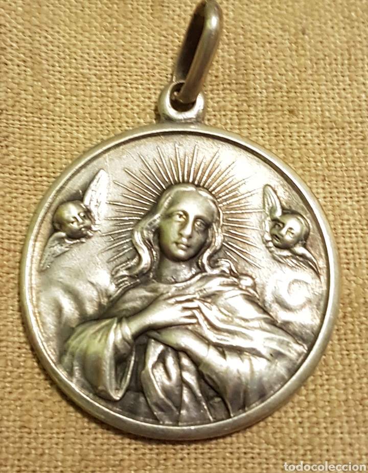 Antig&uuml;edades: Medalla plata Virgen Inmaculada - Foto 1