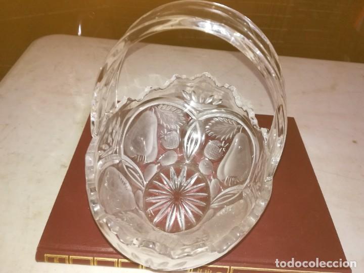 Antig&uuml;edades: CESTA CRISTAL DECORADA / / / NAV4 - Foto 2