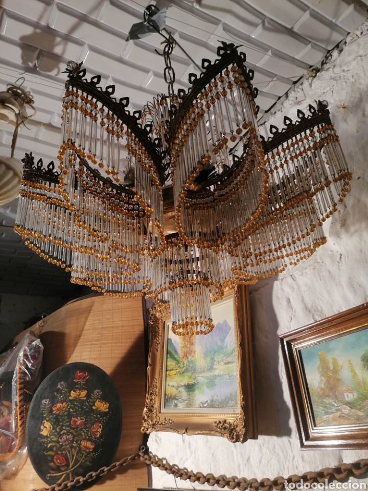 Antig&uuml;edades: Lampara cristal de roca - Foto 3