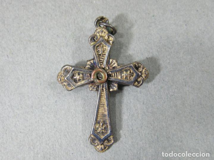 Antig&uuml;edades: CRUCIFIJO STANHPE DE PLATA - Foto 2