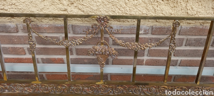 Antig&uuml;edades: Antiguo cabecero y piecero de laton - Foto 4