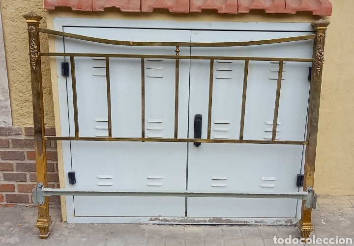 Antig&uuml;edades: Antiguo cabecero y piecero de laton - Foto 1