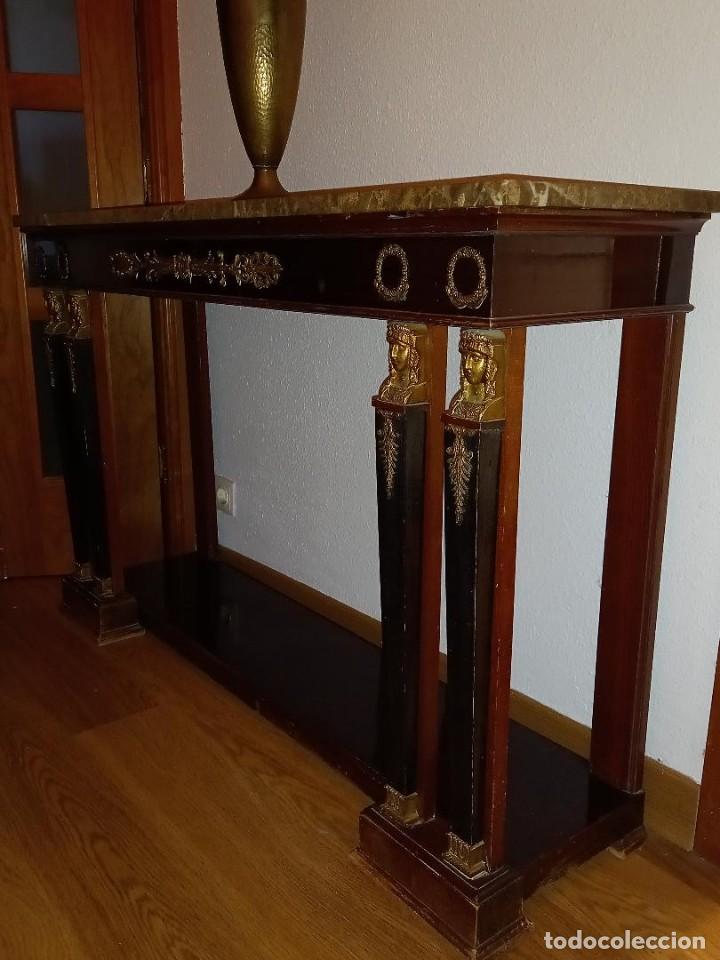 Antig&uuml;edades: Consola Imperio con m&aacute;rmol - Foto 1
