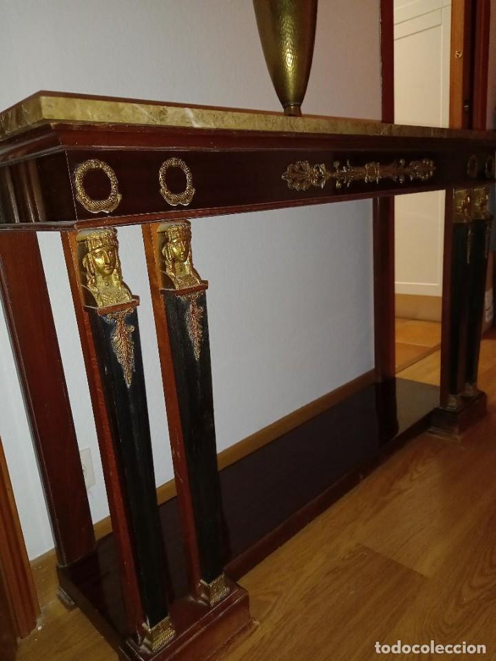 Antig&uuml;edades: Consola Imperio con m&aacute;rmol - Foto 2