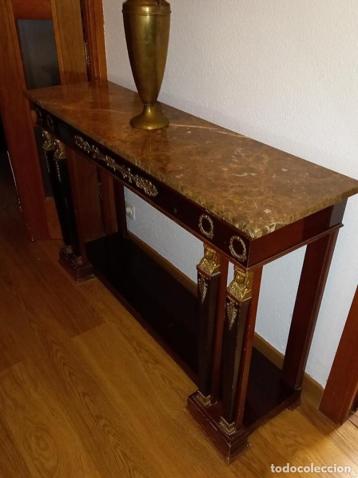 Antig&uuml;edades: Consola Imperio con m&aacute;rmol - Foto 3
