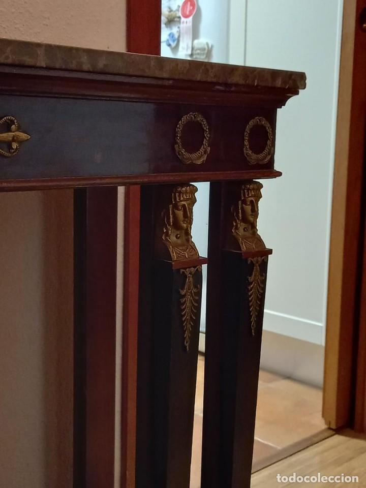 Antig&uuml;edades: Consola Imperio con m&aacute;rmol - Foto 4