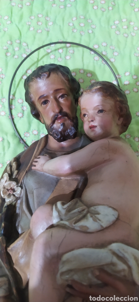 Antig&uuml;edades: OLOT policromado santo - Foto 5