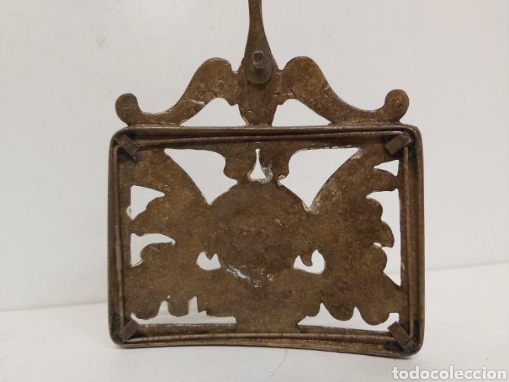 Antig&uuml;edades: Antigua l&aacute;mpara bronce querubines y dragones - Foto 5