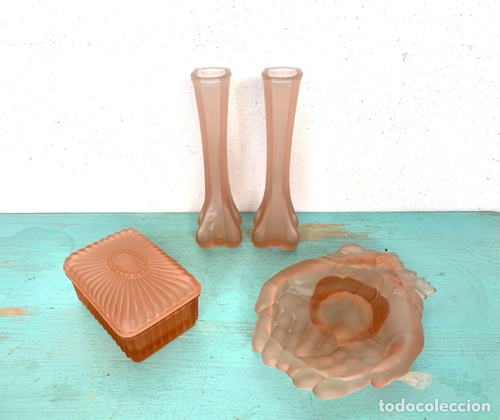 Antig&uuml;edades: ANTIGUO JUEGO DE VIDRIO ESMERILADO