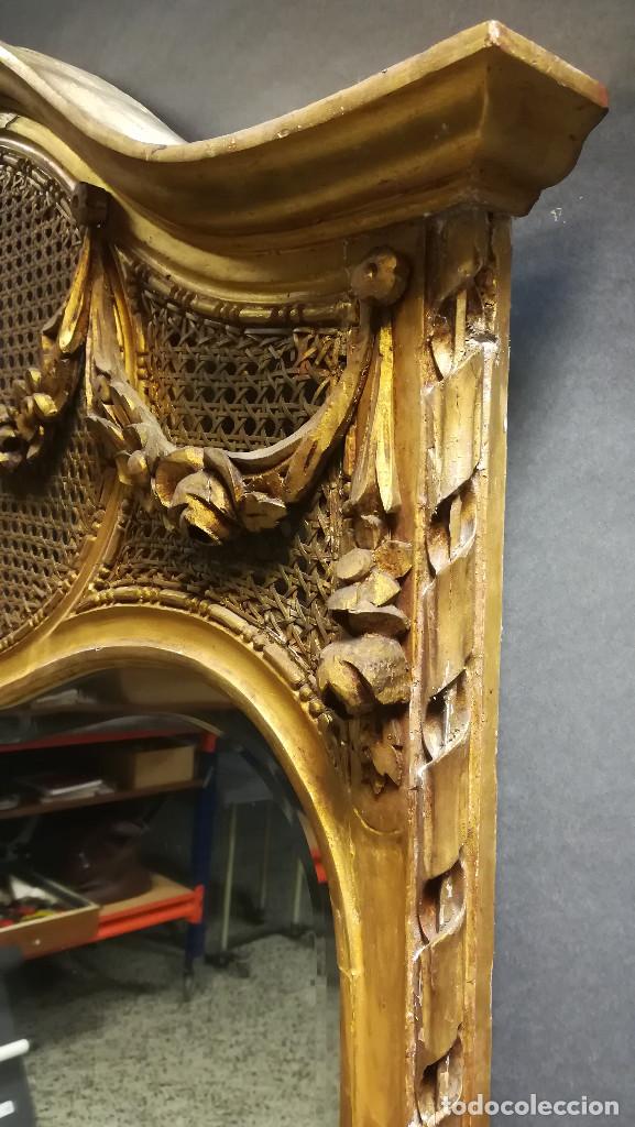 Antig&uuml;edades: ESPEJO BISELADO FRANCES CON REJILLA Y COPETE - Foto 7