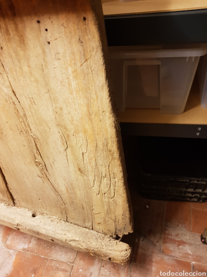 Antig&uuml;edades: Trillo muy antiguo de madera con piedras - Foto 7