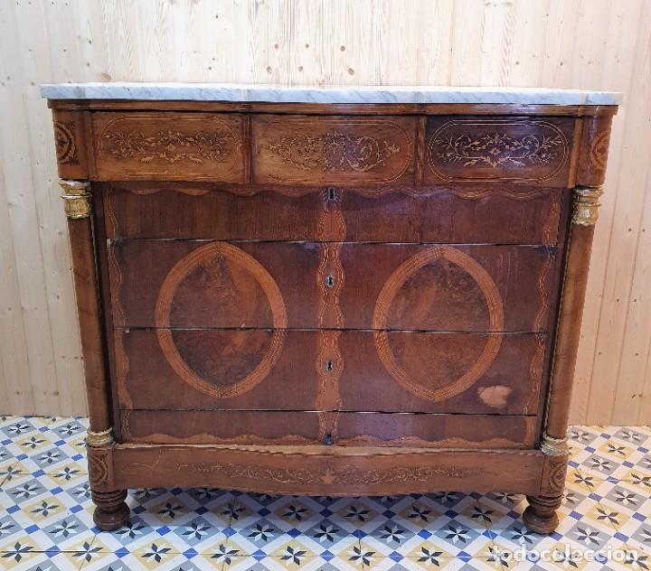 Antig&uuml;edades: COMODA SECRETER S.XIX - Foto 2