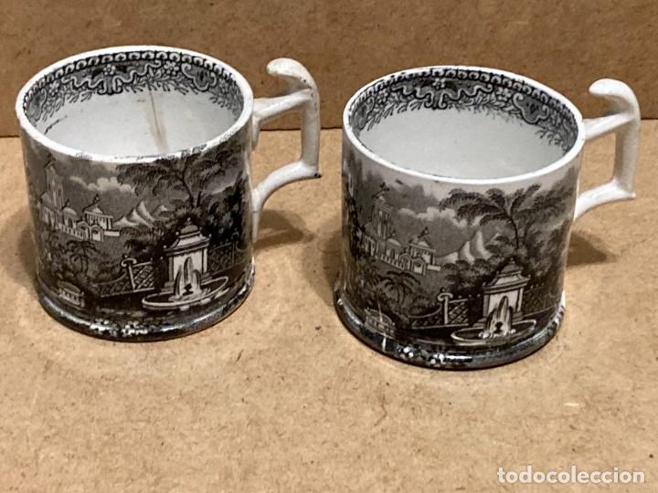 Antig&uuml;edades: Pareja de pocillos de loza estampada de Pickman - Foto 4