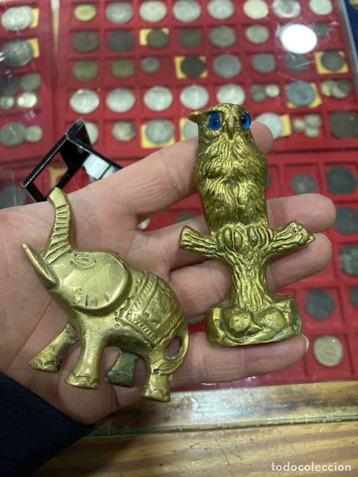 Antig&uuml;edades: Lote de dos figuritas de bronce