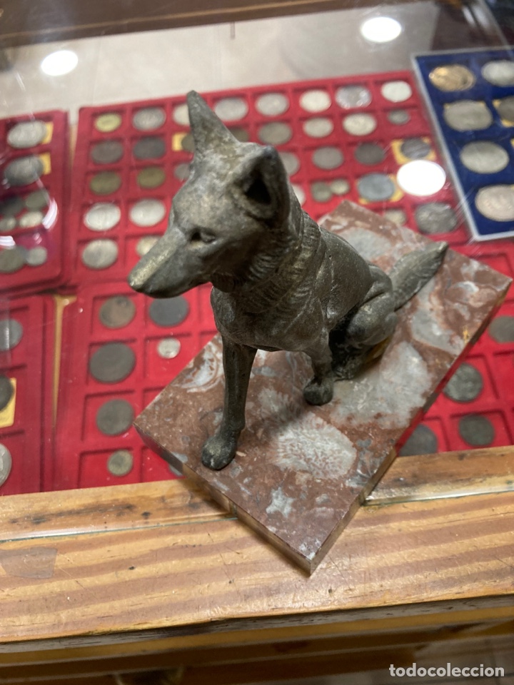 Antig&uuml;edades: Lote de 2 perros sobre base de m&aacute;rmol - Foto 4