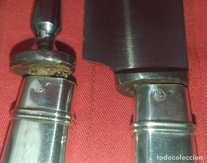 Antig&uuml;edades: CUCHILLO Y TENEDOR DE SERVIR MANGO DE PLATA ART - DEC&Oacute; - Foto 7