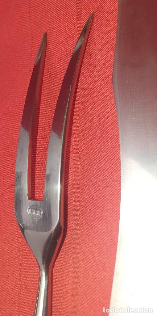 Antig&uuml;edades: CUCHILLO Y TENEDOR DE SERVIR MANGO DE PLATA ART - DEC&Oacute; - Foto 10
