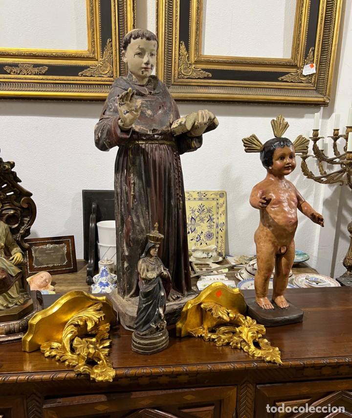 Antig&uuml;edades: Ni&ntilde;o Jes&uacute;s de pie para vestir - Foto 2