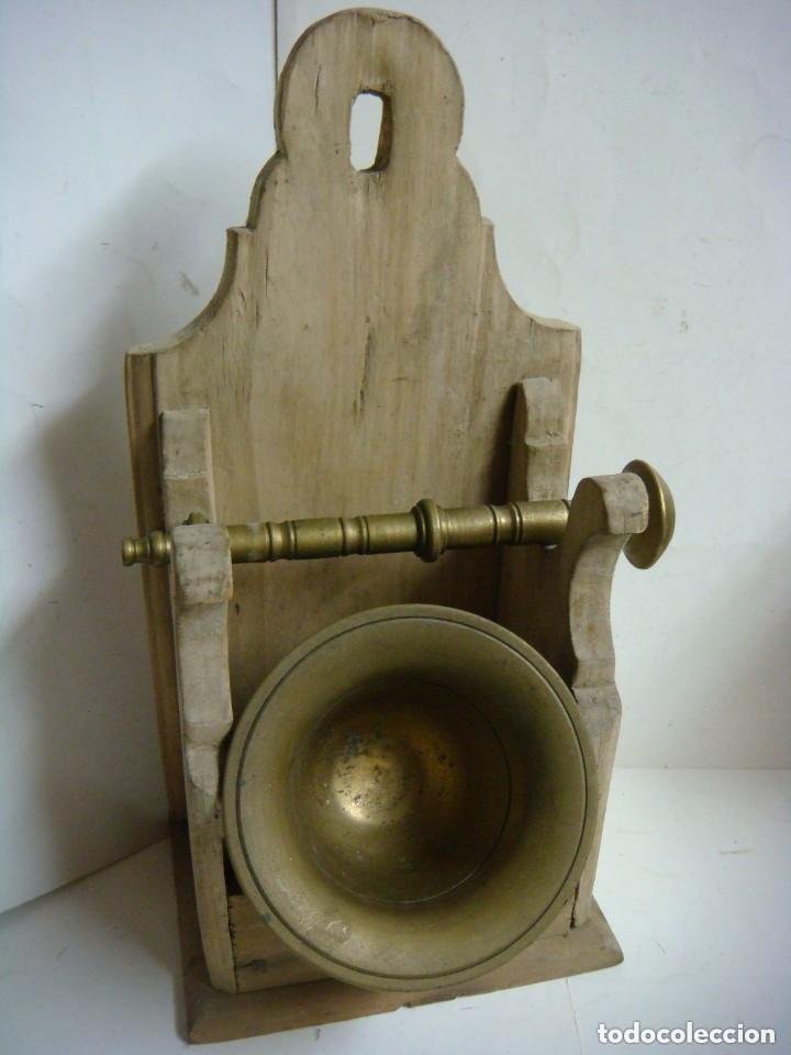Antig&uuml;edades: ALMIREZ EN BROCE CON SU PORTA DE MADERA ANTIGUO-(&) - Foto 1