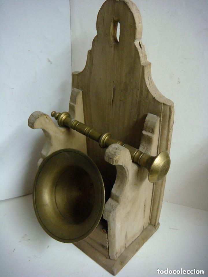 Antig&uuml;edades: ALMIREZ EN BROCE CON SU PORTA DE MADERA ANTIGUO-(&) - Foto 2