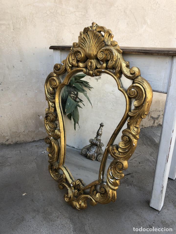 Antig&uuml;edades: Antiguo Espejo Cornucopia Pan de Oro - Foto 3