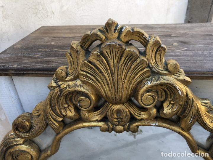 Antig&uuml;edades: Antiguo Espejo Cornucopia Pan de Oro - Foto 4