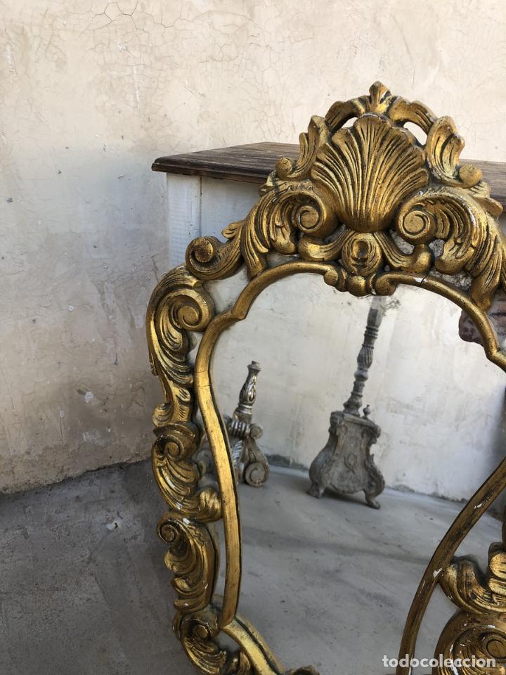 Antig&uuml;edades: Antiguo Espejo Cornucopia Pan de Oro - Foto 5