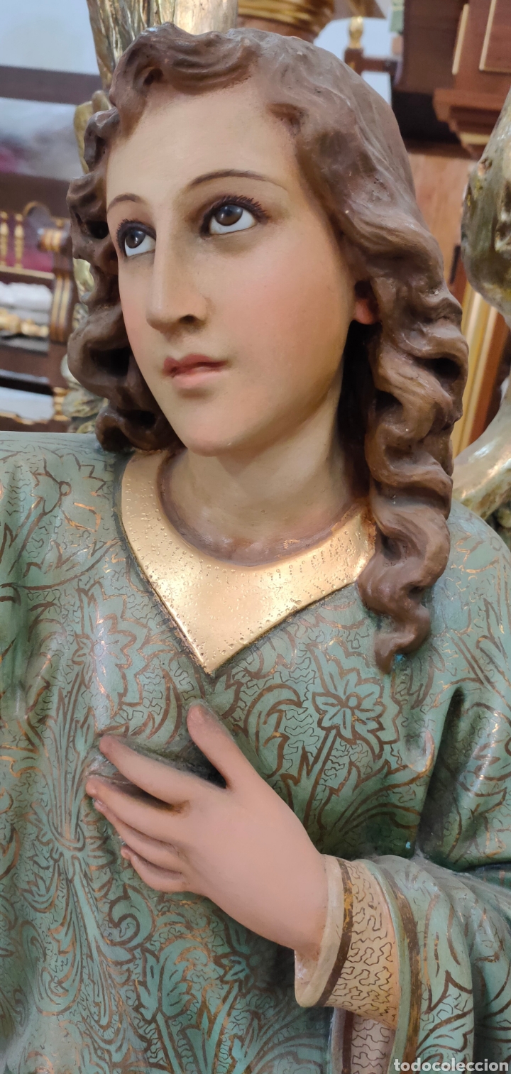 Antig&uuml;edades: &Aacute;ngel porta candelabro - Foto 5