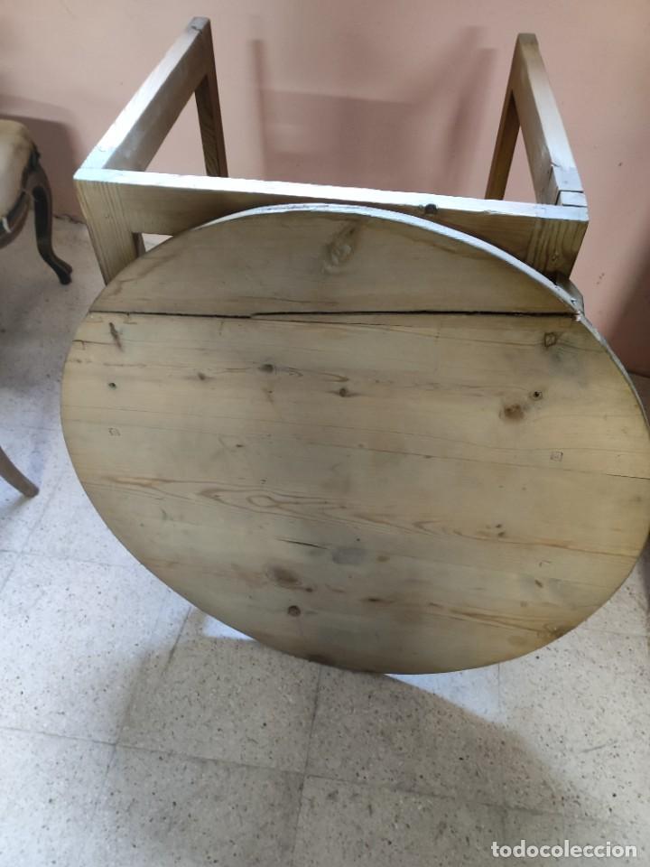 Antig&uuml;edades: Mesa rustica redonda pino - Foto 3