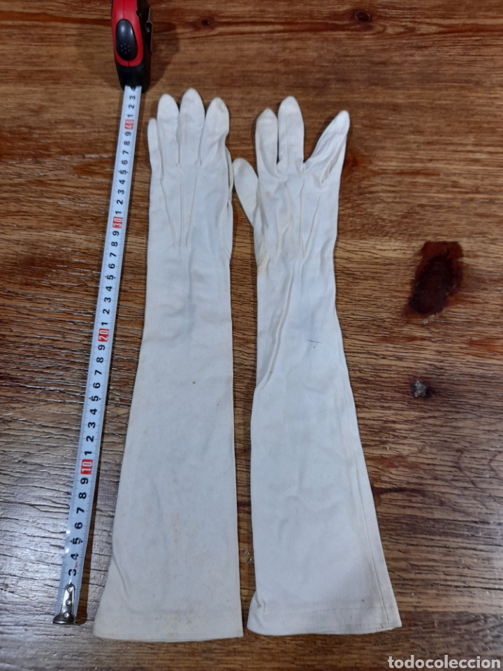 Antig&uuml;edades: Guantes largos siglo XIX - Foto 1