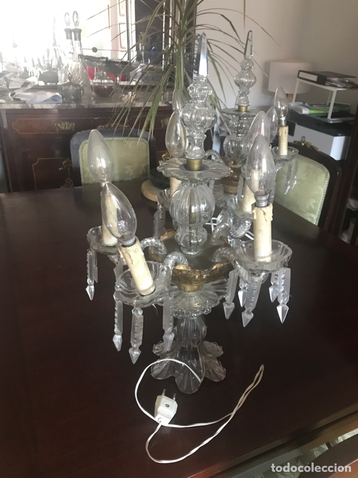 Antig&uuml;edades: Candelabros cristal de roca - Foto 2