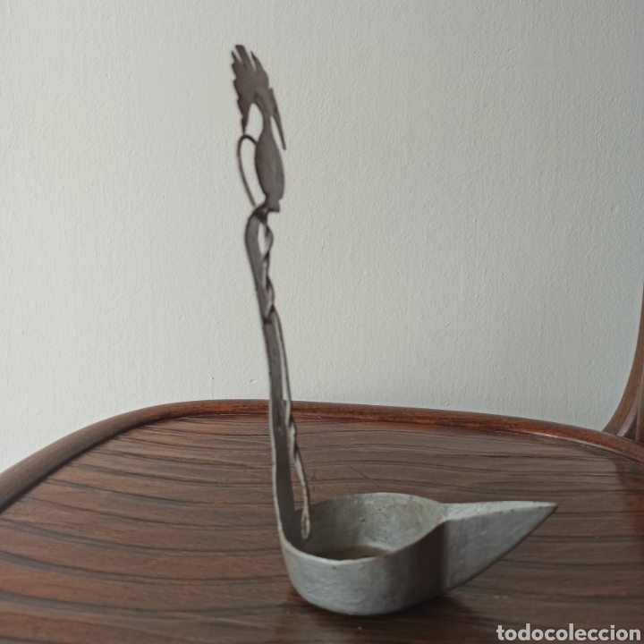 Antig&uuml;edades: Antigua Lampara de aceite 21cm - Foto 7