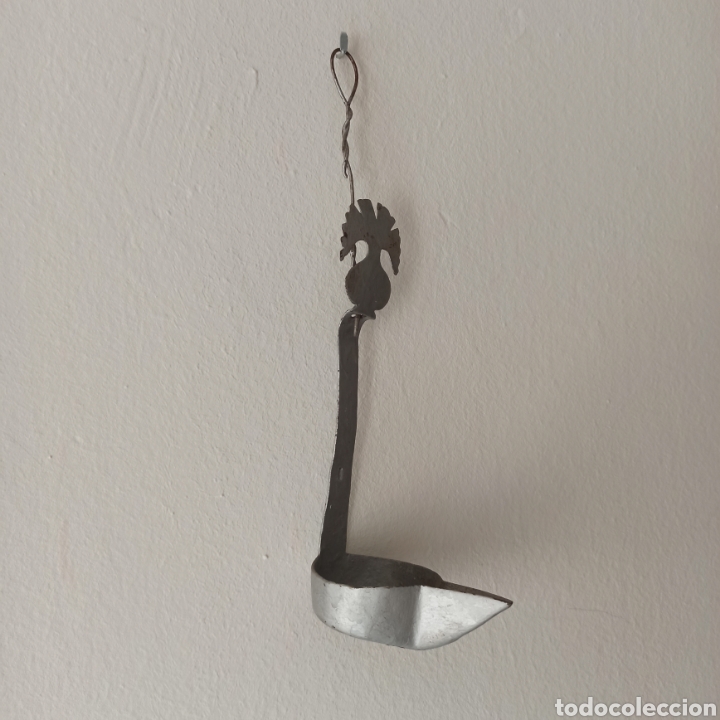 Antig&uuml;edades: Antigua Lampara de aceite 21cm - Foto 1