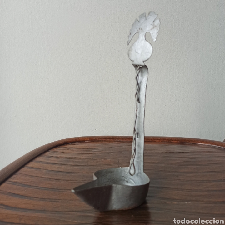 Antig&uuml;edades: Antigua Lampara de aceite 21cm - Foto 5