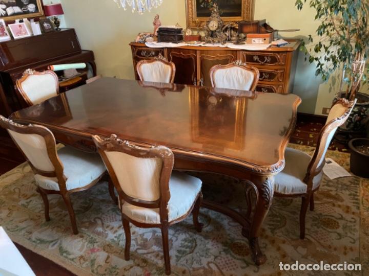 Antig&uuml;edades: Mesa de comedor con seis sillas - Foto 2