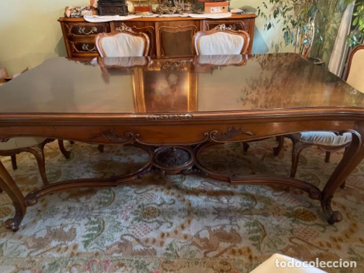 Antig&uuml;edades: Mesa de comedor con seis sillas - Foto 3