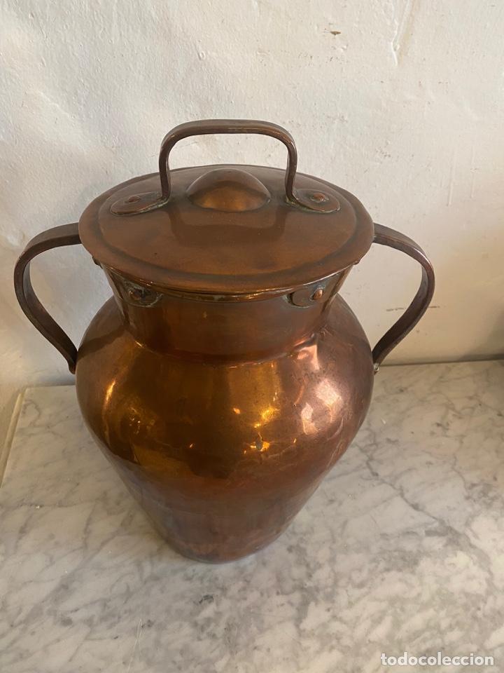 Antig&uuml;edades: - JARRON DE COBRE ANTIGUO - Foto 2