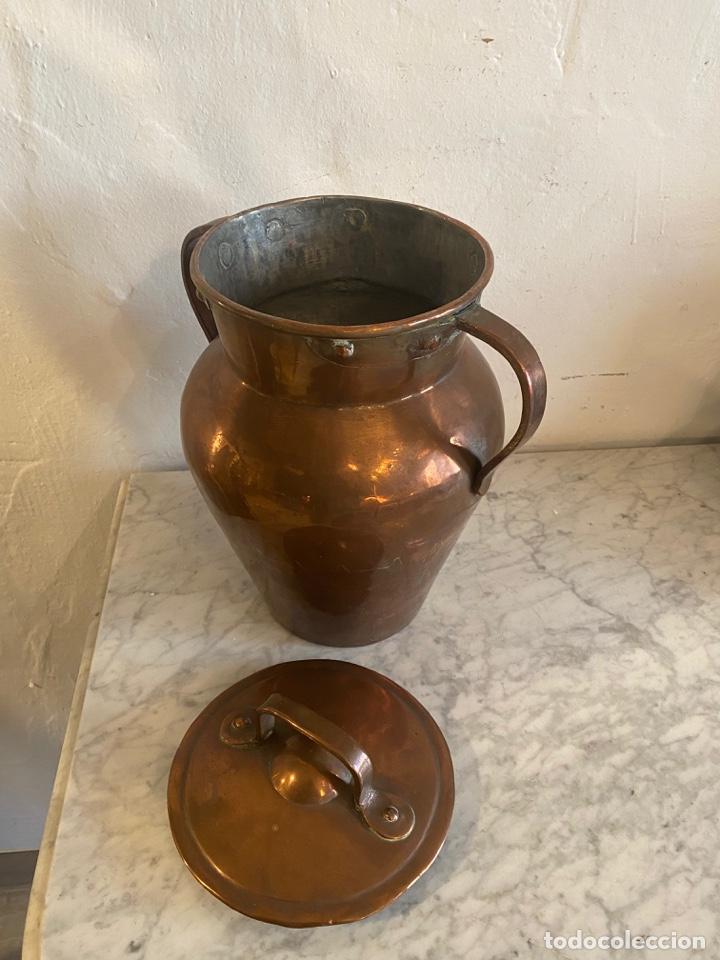 Antig&uuml;edades: - JARRON DE COBRE ANTIGUO - Foto 5