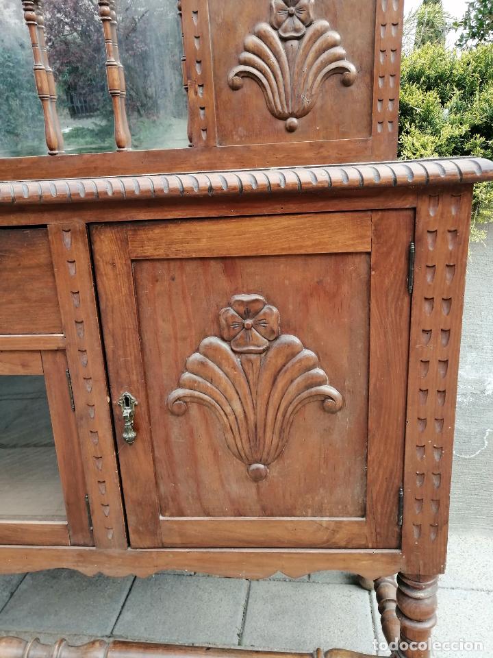 Antig&uuml;edades: APARADOR BUFET CON TALLA PARA RESTAURAR - Foto 3