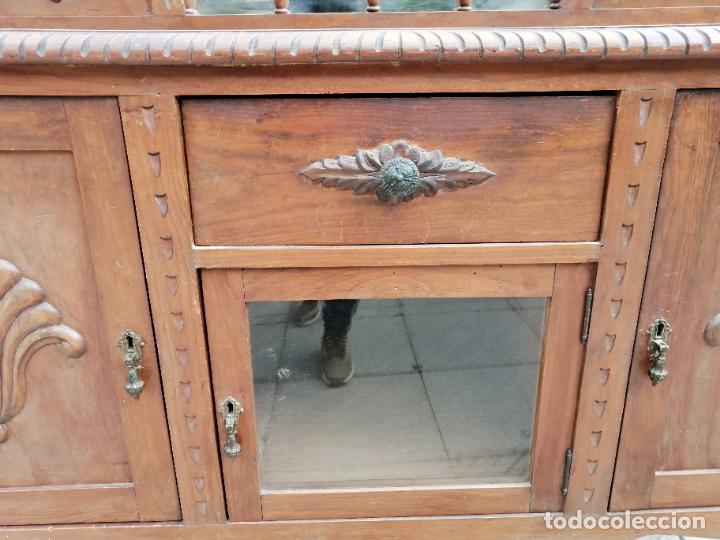 Antig&uuml;edades: APARADOR BUFET CON TALLA PARA RESTAURAR - Foto 8