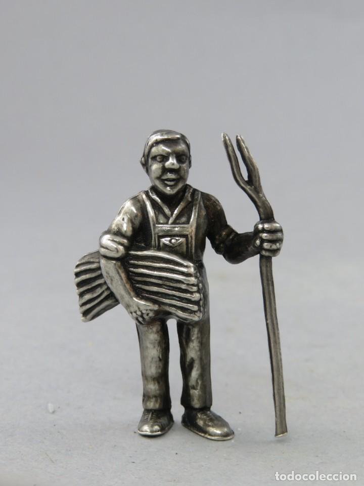 Antig&uuml;edades: Miniatura en plata de Campesino - Foto 1