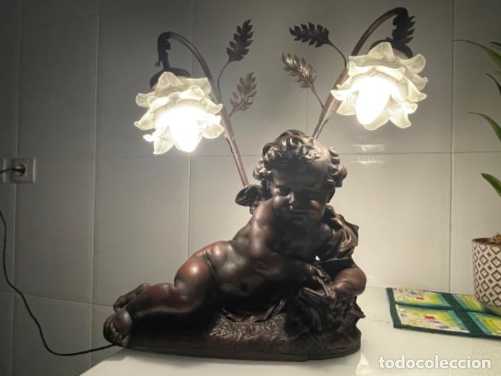 Antig&uuml;edades: L&aacute;mpara angelito - Foto 2
