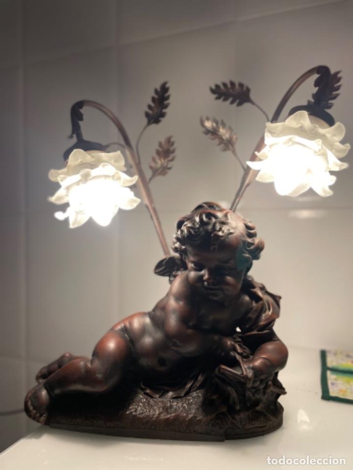 Antig&uuml;edades: L&aacute;mpara angelito - Foto 3
