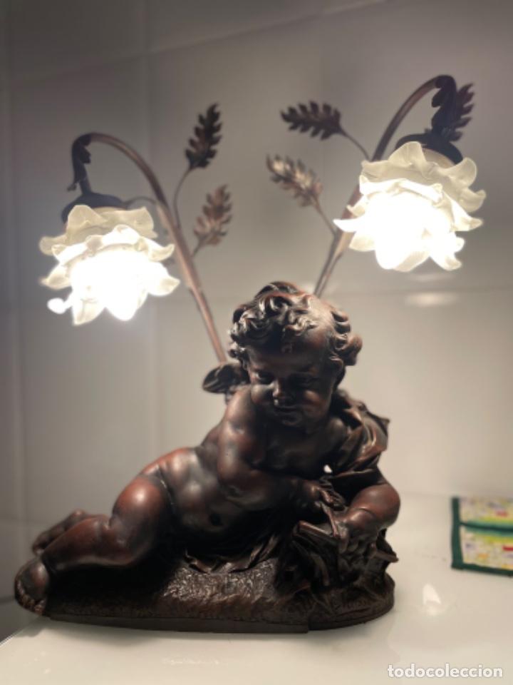 Antig&uuml;edades: L&aacute;mpara angelito - Foto 6